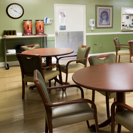 Nursing home dining area